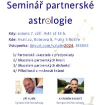Partnerské předpoklady a ukazatele v horoskopu popsané v rámci astrologického semináře